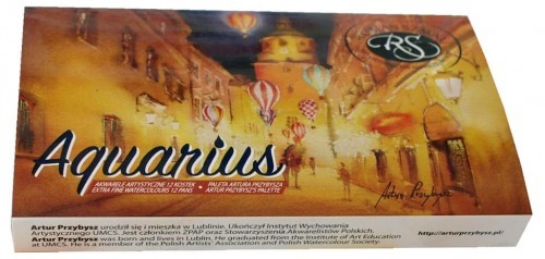 SZMAL ART Zestaw Akwareli Aquarius Artur Przybysz 12 Kostek AQ-A-Przybysz-12