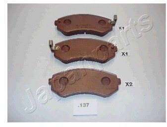 JAPANPARTS Zestaw klocków hamulcowych, hamulce tarczowe PP-137AF
