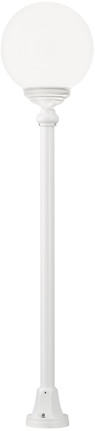 LCD Słupek ogrodowy 1132 kulisty klosz, biały