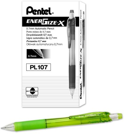 Pentel Ołówek automatyczny Energize 0,7 MM H. GN. 12 sztuki PL107K