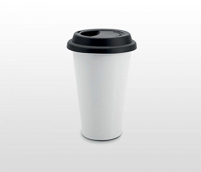 Termio Kubek termiczny ceramiczny TUMBI 350 ml (biały/niebieski) TUMBI