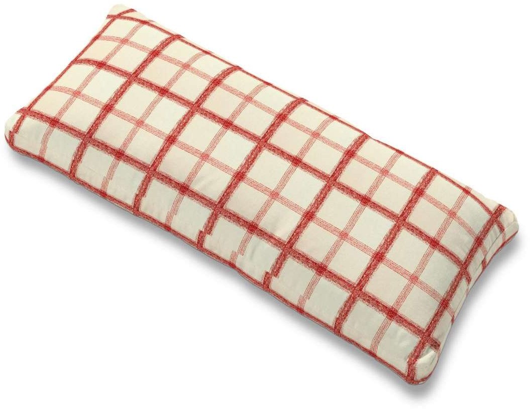 Dekoria pl pl Poszewka na poduszkę Karlstad 67x30cm ecru tło czerwona kratka 67 x 30 cm Avinon 679-131-15