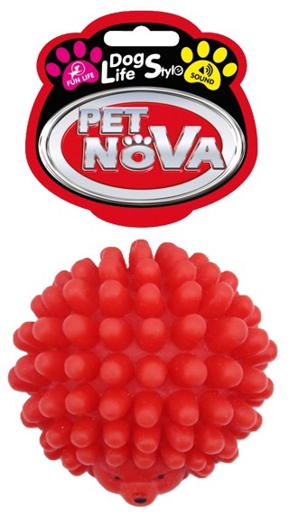 PET NOVA Pet Nova Piłka jeżyk piszcząca czerwona 6,5cm PPTN158