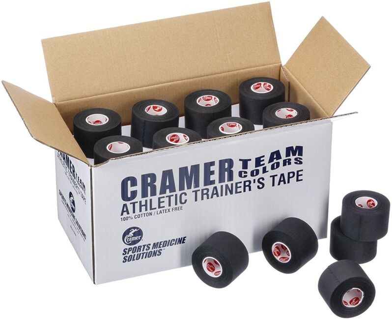 Cramer Products Inc Cramer Team Color Athletic Tape taśma do tejpowania 3,8cm x 9,14m 32 rolki czarna CR480100 czarna