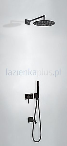 Tres Zestaw prysznicowy czarny mat 3V 21027313NM