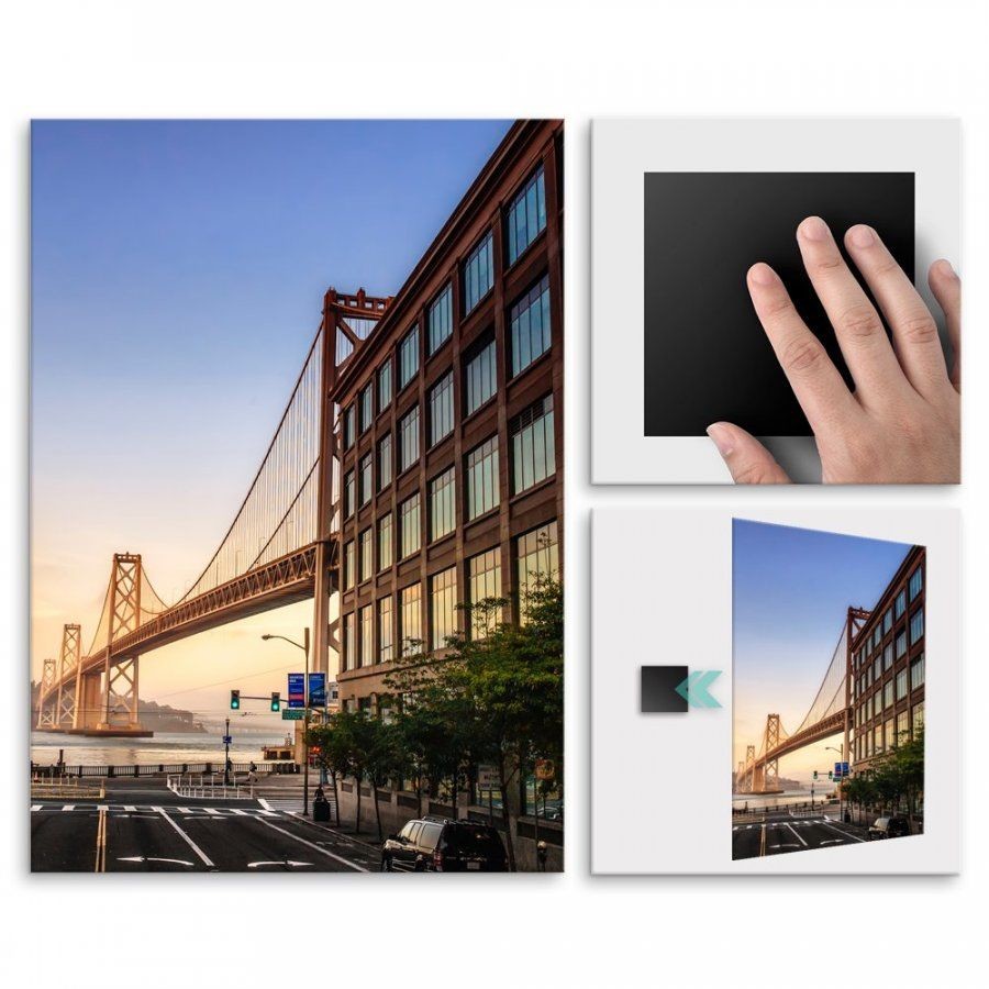 Pix4home Plakat metalowy San Francisco Oakland Bay Bridge M POS-M-00427