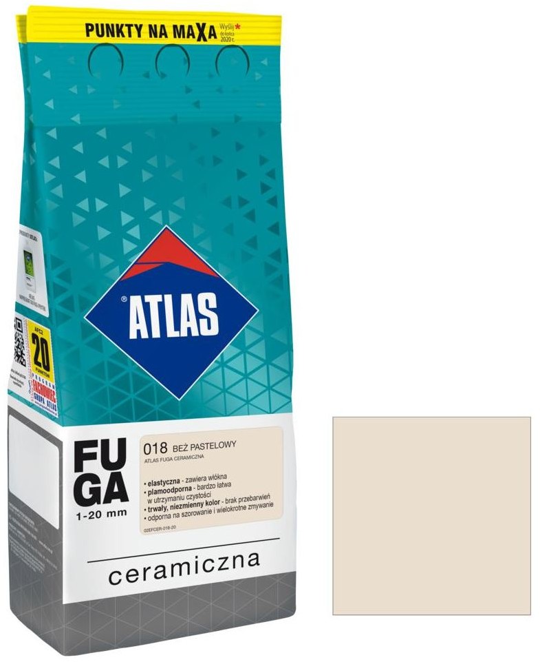 Atlas Fuga ceramiczna 018 beż pastelowy 2 kg