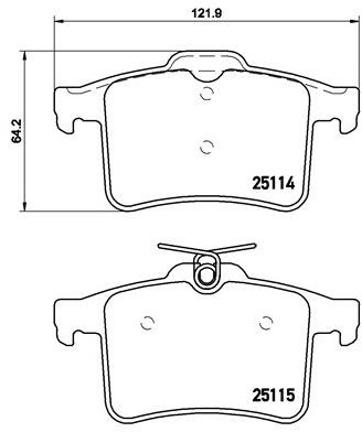 BREMBO Zestaw klocków hamulcowych, hamulce tarczowe P 36 026
