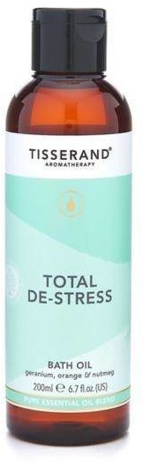 Tisserand Total De-Stress Bath Oil - Olejek do kąpieli Geranium + Pomarańcza + Gałka muszkatołowa (200 ml)