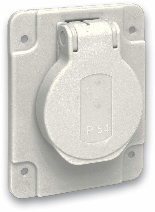 Kontakt Simon Gniazdo-65x85-czarne-IP54-220V-2PT PKS61G