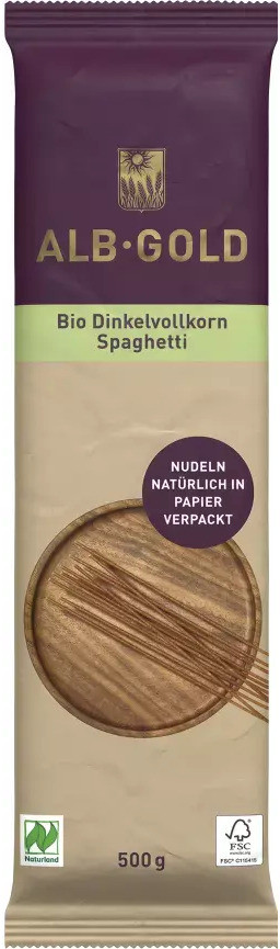 ALB-GOLD Makaron Orkiszowy Razowy Spaghetti 500g