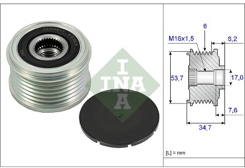 INA Alternator - sprzęgło jednokierunkowe INA 535 0224 10