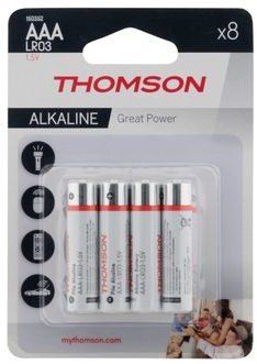 Thomson Baterie alkaiczne LR03 AAA 1,5V THOMSON x8 150352