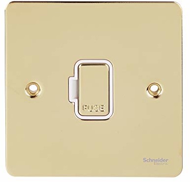 Schneider Electric GU5200WPB Ultimate płaska płyta, nieprzełączane połączenie bezpiecznika, mosiądz - opakowanie 1 szt. GU5200WPB