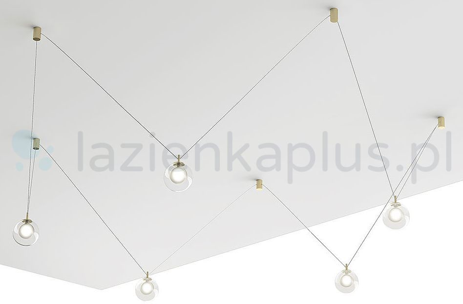 Miloox Miloox Aladino lampa wisząca przezroczysty złoty 1744144