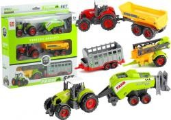 Import LEANToys Traktory z Przyczepami Zestaw Maszyny Rolnicze 6w1