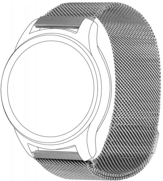 TOPP Pasek TOPP 46 mm mesh srebrny