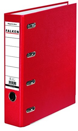 Falken podwójne folderów S zapewnia dwukrotnie miejsce do przechowywania różnych rzeczy poprzecznym DIN A5, czerwony szeroki 11285384