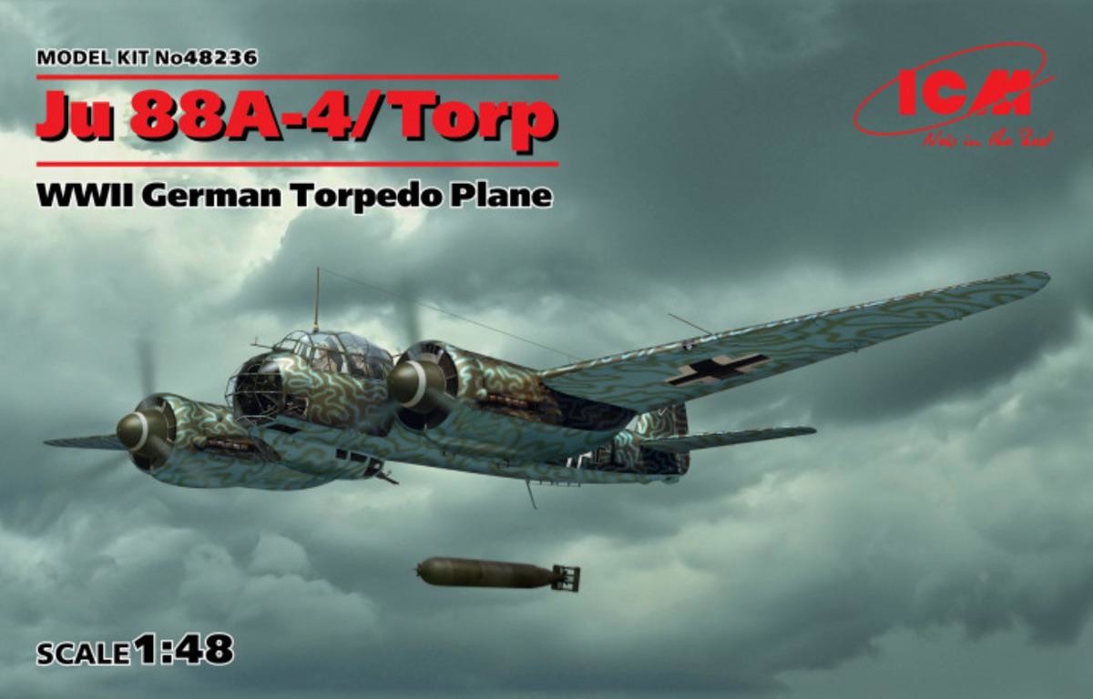 ICM Niemiecki bombowiec Ju-88A-4 wersja torpedowa A-17 48236