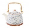 Clayre & Eef Porcelanowy Dzbanek z Rattanowym Uchem A CE6CETE0012