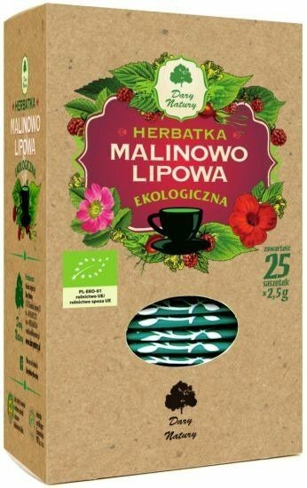 Dary Natury Herbata Malinowo Lipowa 25x2,5g