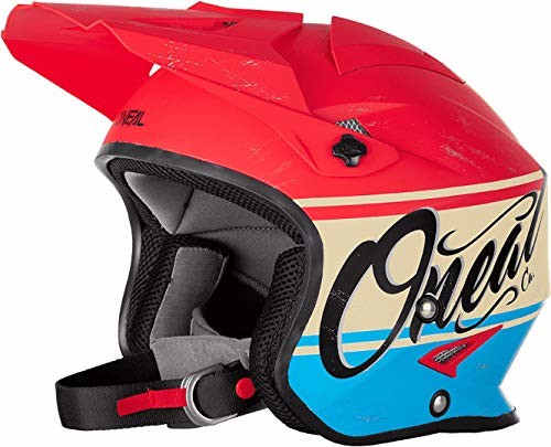 O'NEAL O'NEAL | Kask motocyklowy | Enduro Street Adventure | Lekka skorupa zewnętrzna z włókna szklanego, wyjmowana i nadająca się do prania wyściółka, magnetyczne zamknięcie | Kask Slat VX1 | Czerwony | S 0806-703