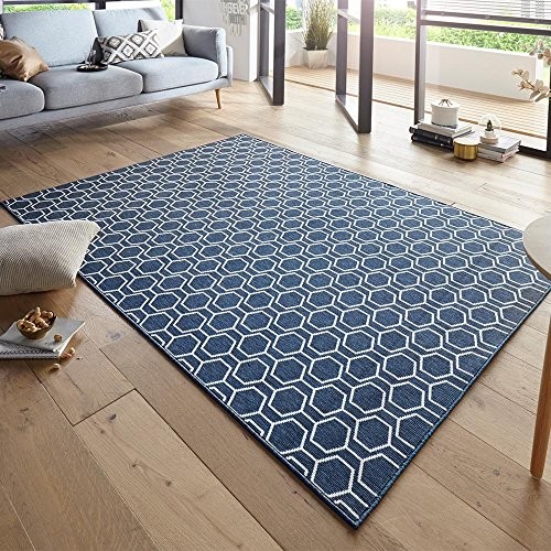 Freundin Home Collection Stylowy dywan dywan Proca novalie ciemny niebieski kremowy 103289-120x170