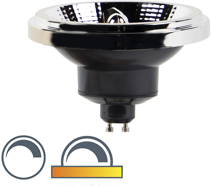 LUEDD Lampa LED AR111 GU10 11W 700 Lm 2000K-3000K ściemniana do ogrzewania