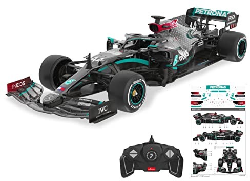 Jamara Mercedes-AMG F1 W11 EQ Performance 1:18 2,4 GHz dla graczy wielozadaniowych, oficjalnie licencjonowane, oryginalne lakierowanie, w zestawie arkusz dekoracyjny 402107