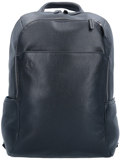 Piquadro Black Square Plecak składany skórzany 39 cm z przegrodą na laptopa nero CA3214B3-N