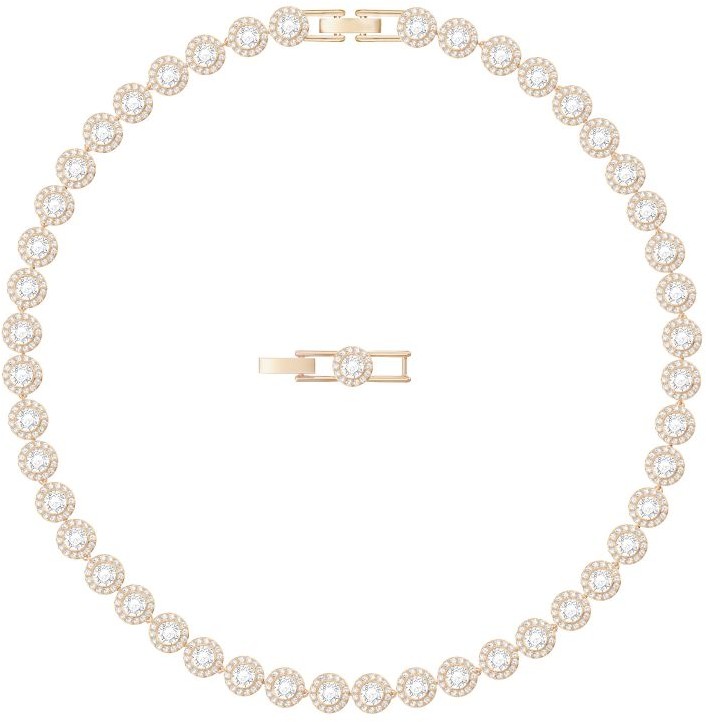 Swarovski Angelic All-Around Necklace, White, Rose gold plating White Rose gold-plated