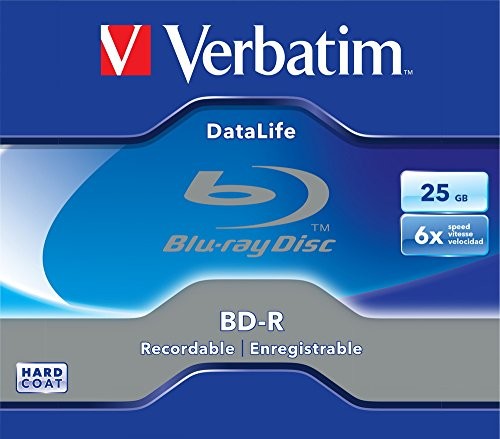 Verbatim DataLife BD-R BD-R 25 GB 1 sztuk(e) - puste płyty Blu-Ray (BD-R, 120 mm, 25 GB, 6x, Jewelcase, 1 sztuka (e)) 43840