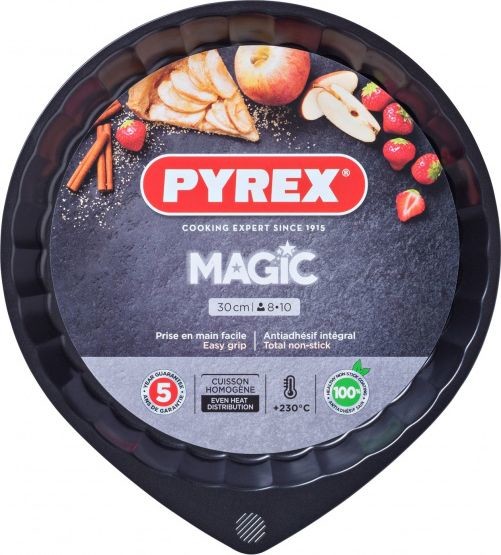 Pyrex forma do ciasta Magic 30 x 3,3 cm stal czarna twm_557317