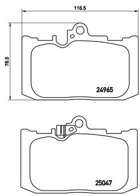 BREMBO Zestaw klocków hamulcowych, hamulce tarczowe P 83 131