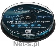 MediaRange DVD+DL 8x CB 8,5GB MediaR 10 sztuk (MR466)