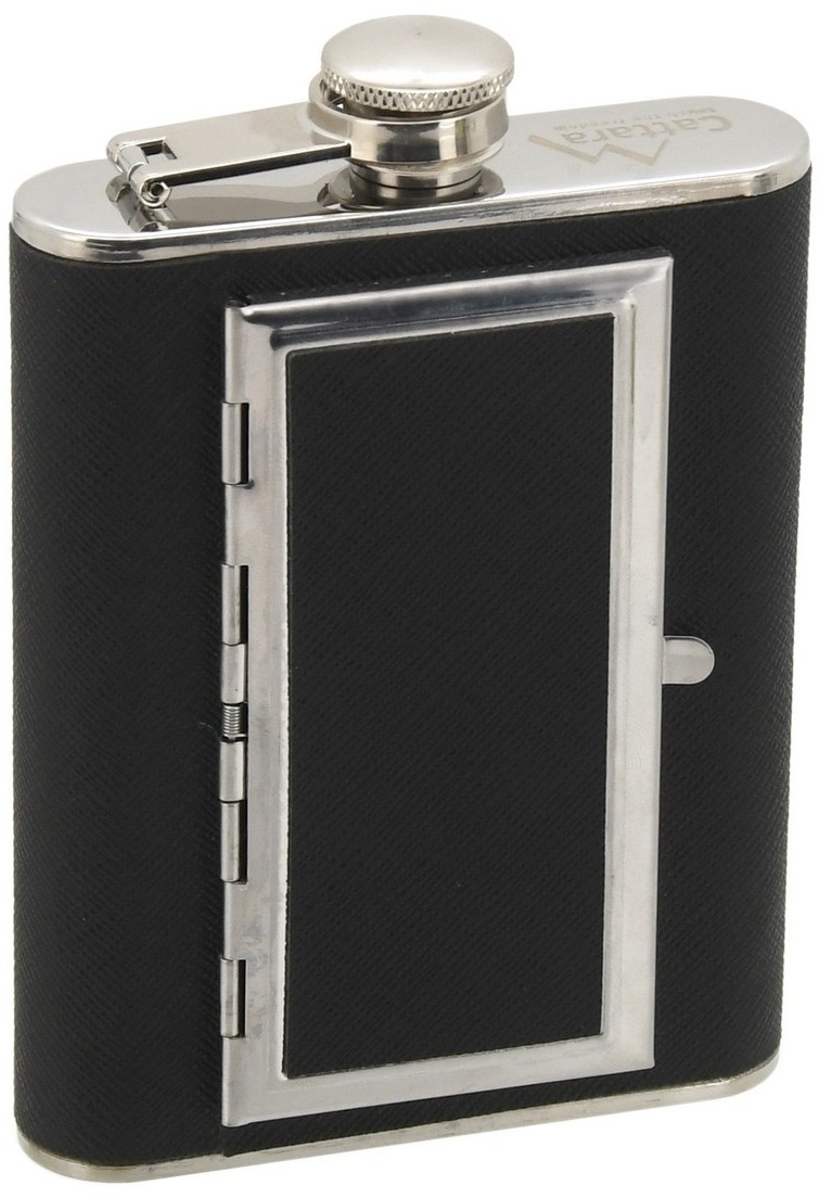 Cattara Piersiówka z etui na cygaro, 175 ml
