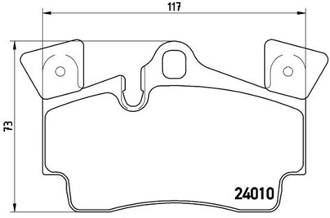 BREMBO Zestaw klocków hamulcowych, hamulce tarczowe P 85 088