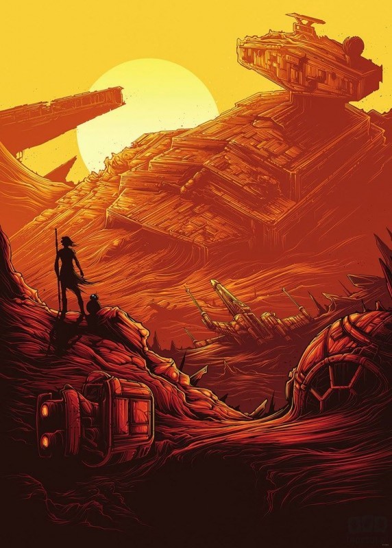 Komar Fototapeta Star Wars Jakku Star Destroyer IADX4-027 IADX4-027_opcje