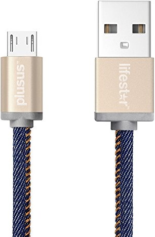 Plusus Plusus LST1002100 LifeStar Denim kabel micro-USB 100 cm niebieski LST1002100