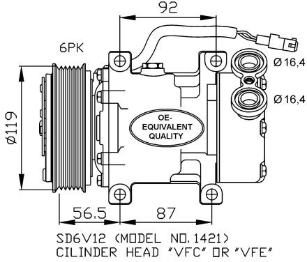 NRF Kompresor, klimatyzacja NRF 32244