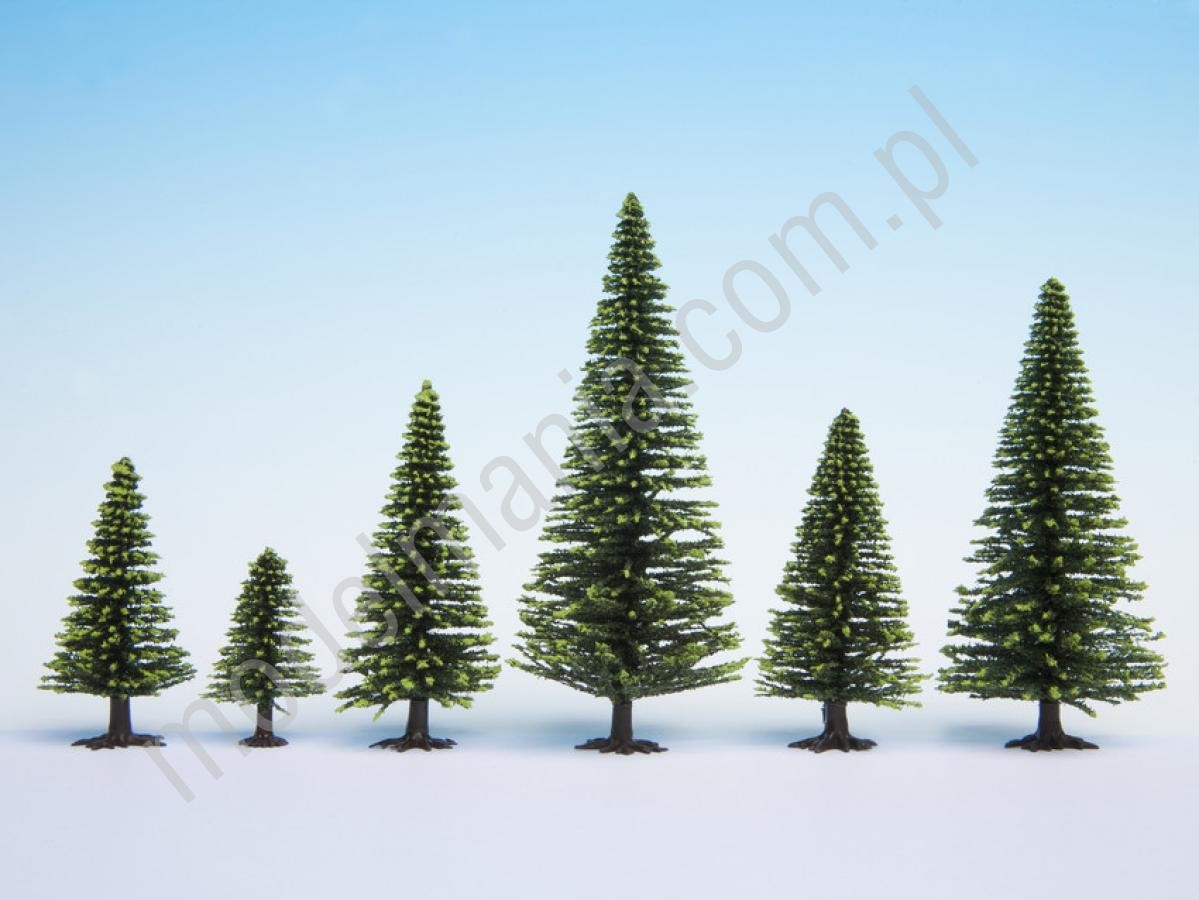 NOCH Zestaw świerków 25szt 3,5-9cm 32825