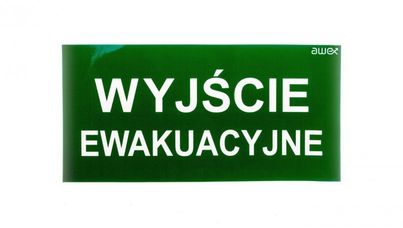 AWEX Piktogram 150x300mm wyjście ewakuacyjne PD21 PD21