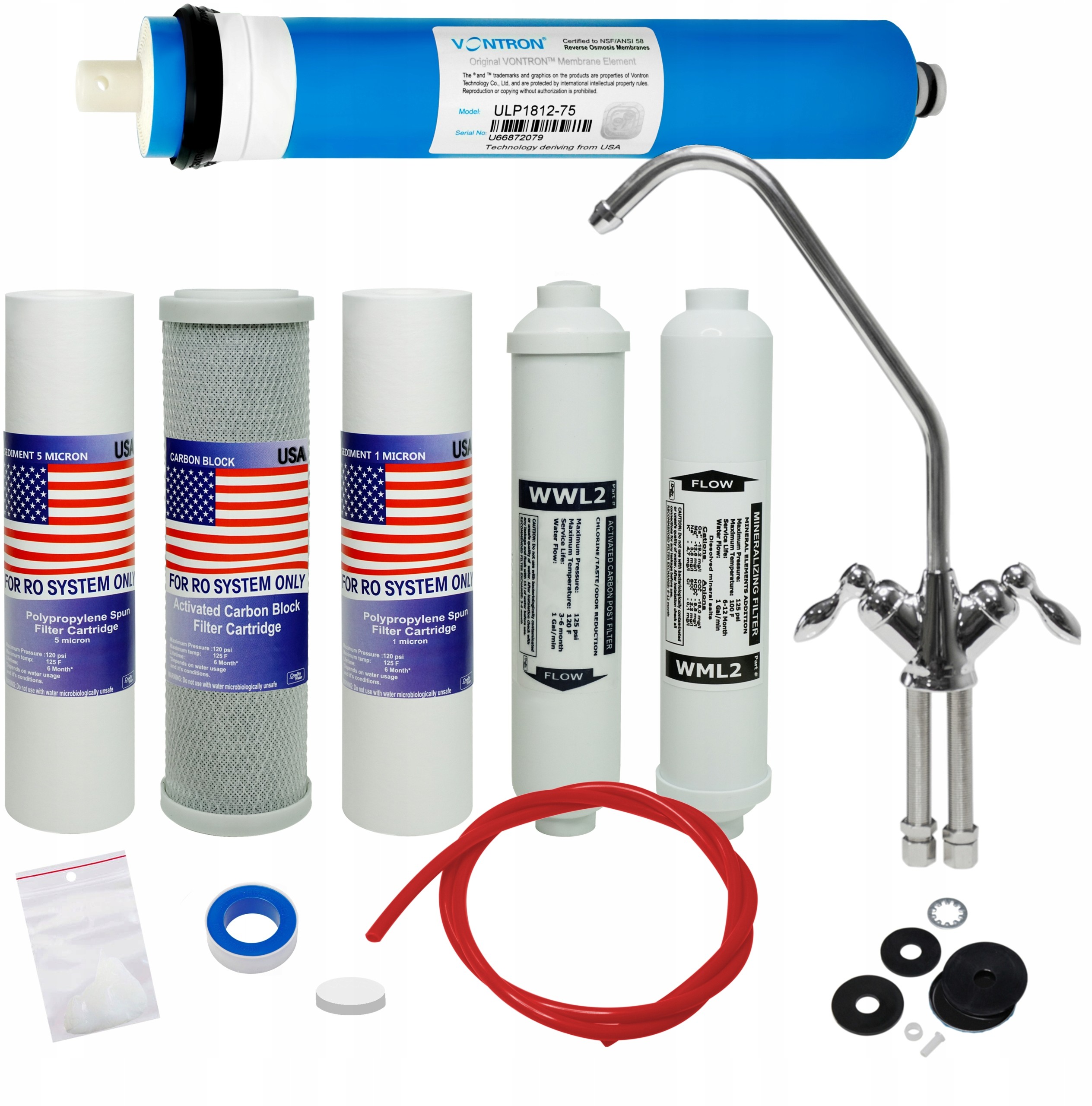 Wkłady Do Filtra Wody RO6 Osmoza Wylewka Membrana