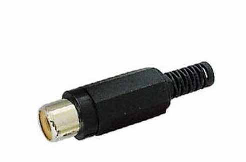 Audio Connectors 610136 cinch Kupplung, tworzywo sztuczne, Schwarz 610136