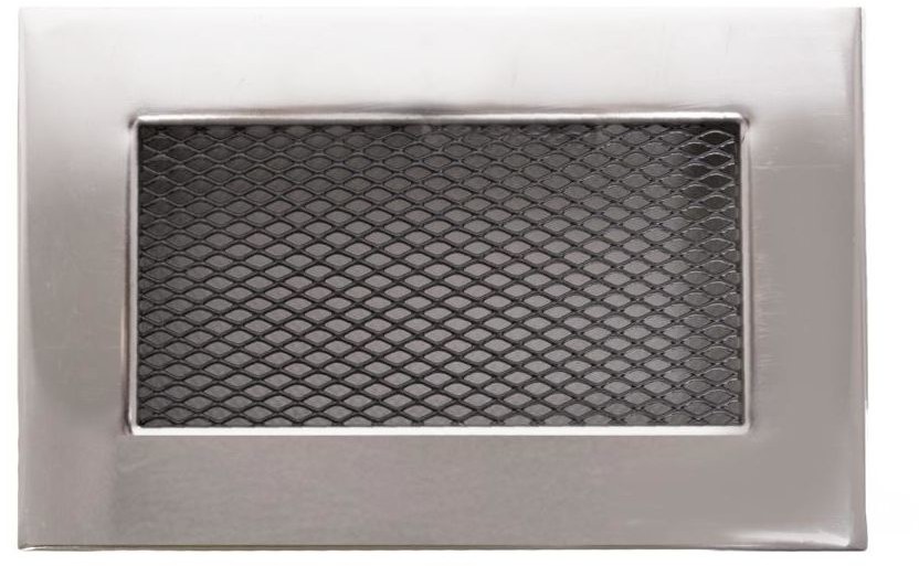 NORDFLAM Kratka kominkowa 11 x 17 cm Stal szczotkowana NORDFLAM