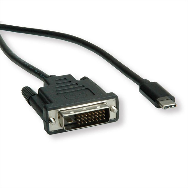 Red Fighter Kabel USB 3.1 USB C M DVI-D M 2m okrągły czarny plastic bag KUEWXTX20B01