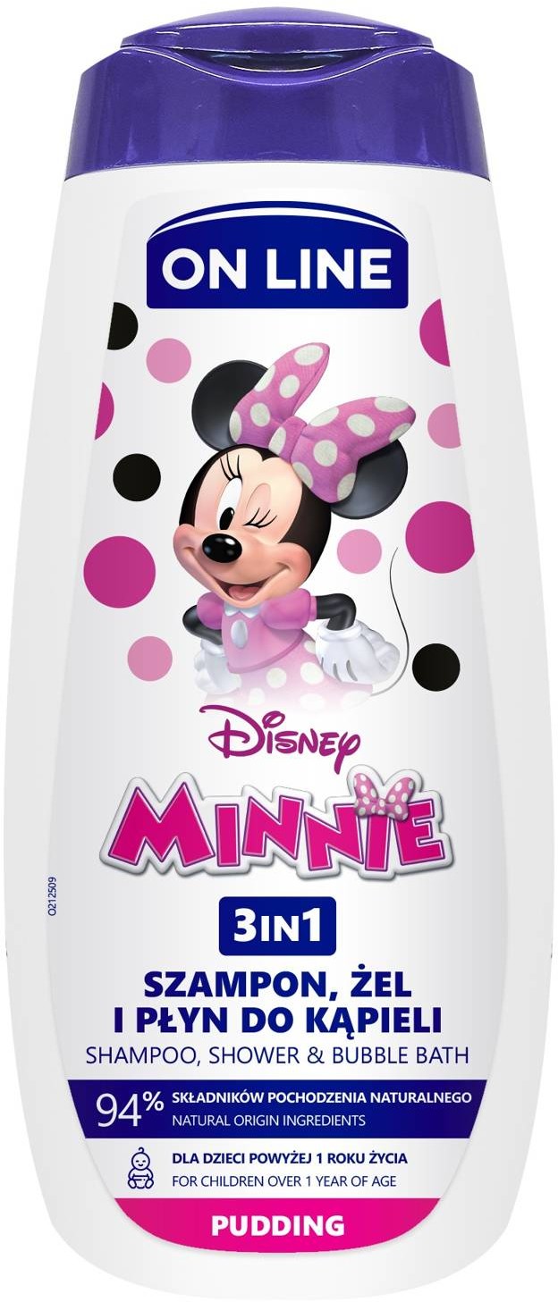 On Line Disney Żel pod prysznic 3w1 dla dzieci Minnie - Pudding 400ml