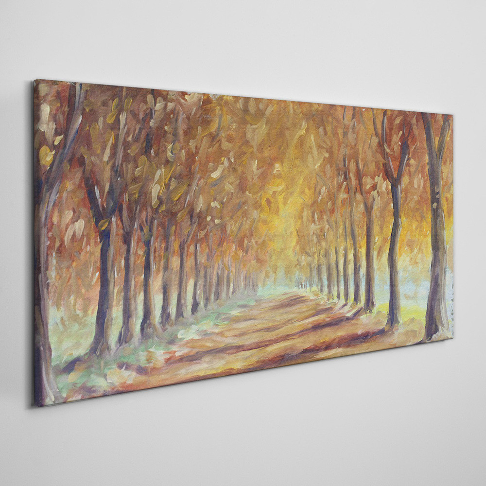 PL Coloray Obraz na Płótnie Park Drzewa Jesień Przyroda 100x50cm