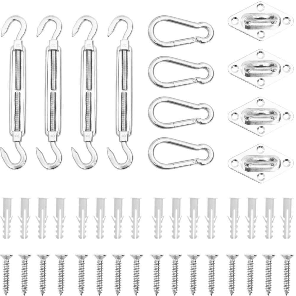 VidaXL Lumarko 12-cz. zestaw akcesoriów do montażu żagla ogrodowego, stal! 310245 VidaXL