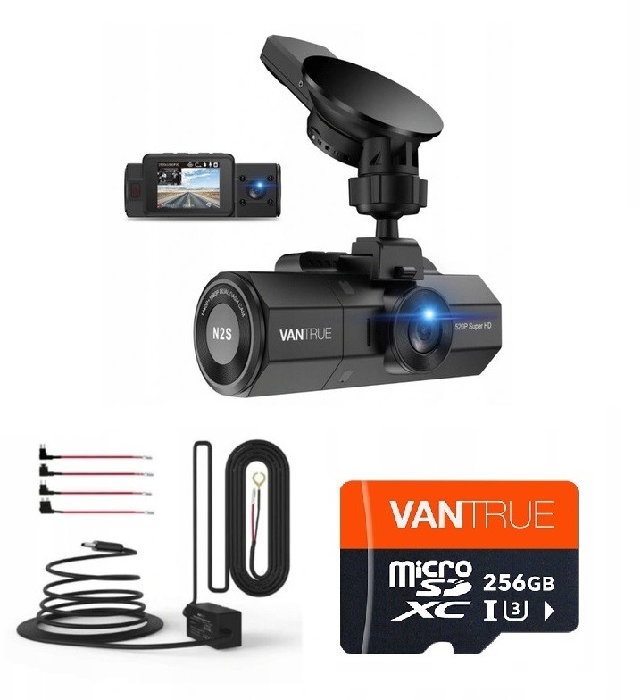 Vantrue N2S (przód + wnętrze) + 256GB + ACC